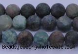 CCS762 15.5 inches 8mm round matte natural chrysocolla beads