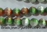 CCT365 15 inches 6mm faceted round cats eye beads wholesale