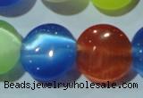 CCT526 15 inches 10mm flat round cats eye beads wholesale CCT526 15 inches 10mm flat round cats eye beads wholesale
