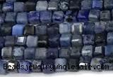 CCU1333 15 inches 2.5mm faceted cube dumortierite beads