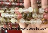 CCY634 15.5 inches 12mm round volcano cherry quartz beads wholesale