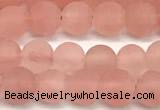 CCY670 15 inches 4mm round matte cherry quartz beads