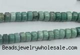 CDB06 15.5 inches 4*6mm wheel natural new dragon blood jasper beads