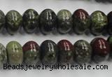 CDB202 15.5 inches 8*12mm rondelle natural dragon blood jasper beads