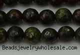 CDB311 15.5 inches 6mm faceted round dragon blood jasper beads