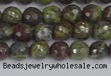 CDB321 15.5 inches 6mm faceted round dragon blood jasper beads