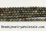 CDB342 15.5 inches 8mm round dragon blood jasper beads wholesale