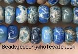 CDE1266 15.5 inches 4*6mm rondelle sea sediment jasper beads