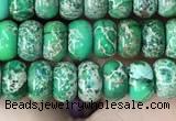 CDE1267 15.5 inches 4*6mm rondelle sea sediment jasper beads