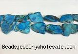CDE1435 25*35mm - 35*45mm freefrom sea sediment jasper slab beads