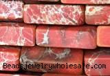 CDE1481 15.5 inches 4*13mm cuboid sea sediment jasper beads