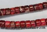 CDE596 15.5 inches 4*8mm tube dyed sea sediment jasper beads