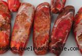 CDI984 15 inches 13*30mm – 16*50mm irregular dyed imperial jasper beads