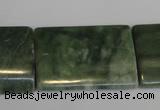 CDJ36 15.5 inches 25*35mm flat tube Canadian jade beads wholesale