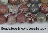 CDJ402 15.5 inches 8mm round sonoran dendritic jasper beads