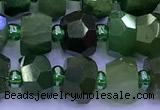 CDJ415 15 inches 5*7mm-6*8mm faceted nuggets Canadian jade beads