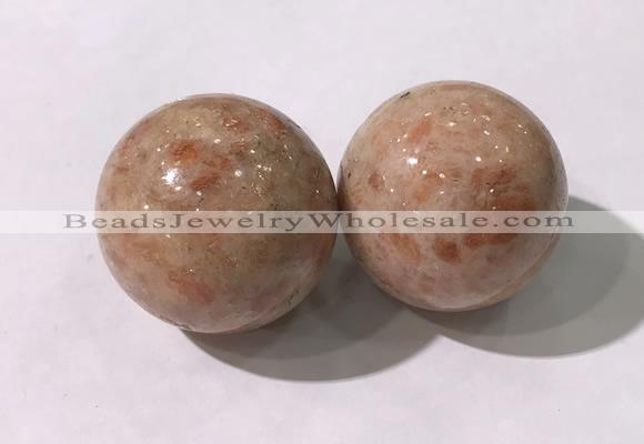 CDN1249 40mm round golden sunstone decorations wholesale