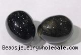 CDN1375 35*45mm egg-shaped golden obsidian decorations wholesale