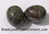 CDN1390 35*45mm egg-shaped dragon blood jasper decorations wholesale