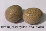 CDN1392 35*45mm egg-shaped jasper decorations wholesale