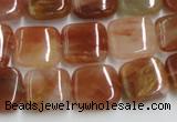 CDQ15 15.5 inches 6*6mm square natural red quartz beads wholesale