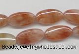 CDQ24 15.5 inches 10*17mm oval natural red quartz beads wholesale