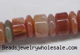 CDQ33 15.5 inches 5*16mm & 10*16mm rondelle natural red quartz beads