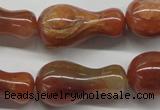 CDQ41 15.5 inches 15*30mm vase-shaped natural red quartz beads