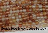 CDQ45 15.5 inches 4mm round natural red quartz beads wholesale