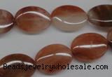 CDQ53 15.5 inches 13*18mm oval natural red quartz beads wholesale