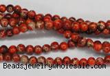 CDT490 15.5 inches 4mm round dyed aqua terra jasper beads