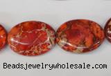 CDT533 15.5 inches 18*25mm oval dyed aqua terra jasper beads