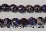 CDT696 15.5 inches 10mm round dyed aqua terra jasper beads