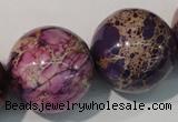 CDT699 15.5 inches 24mm round dyed aqua terra jasper beads