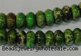 CDT927 15.5 inches 6*10mm rondelle dyed aqua terra jasper beads