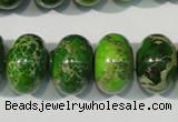 CDT928 15.5 inches 12*18mm rondelle dyed aqua terra jasper beads