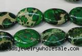 CDT972 15.5 inches 13*18mm oval dyed aqua terra jasper beads