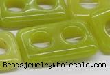 CEJ11 15.5 inches 25*40mm rectangle lemon jade beads wholesale