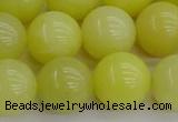 CEJ204 15.5 inches 12mm round lemon jade beads wholesale