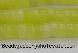 CEJ220 15.5 inches 3*6mm heishi lemon jade beads wholesale