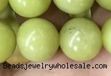 CEJ355 15.5 inches 14mm round lemon jade beads wholesale