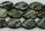 CEM24 15.5 inches 13*18mm twisted oval emerald gemstone beads