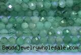 CEM75 15 inches 2mm faceted round emerald beads