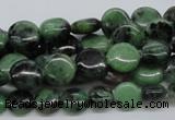 CEP10 15.5 inches 10mm flat round epidote gemstone beads