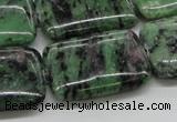 CEP19 15.5 inches 22*30mm rectangle epidote gemstone beads