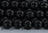 CEY03 15.5 inches 8mm round black ebony wood beads wholesale