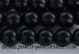 CEY04 15.5 inches 10mm round black ebony wood beads wholesale