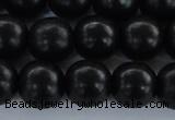 CEY06 15.5 inches 14mm round black ebony wood beads wholesale