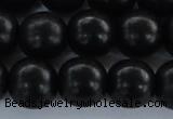 CEY07 15.5 inches 16mm round black ebony wood beads wholesale