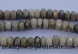 CFA208 15.5 inches 4*6mm faceted rondelle chrysanthemum agate beads